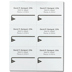 Black triangle design David P Zentgraf CPA mailing & shipping labels on sheet sample