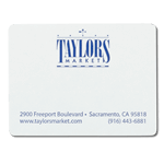 Blue ink on white Taylors Market custom mailing & shipping label sample