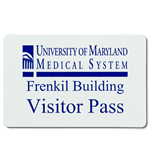Hospital visitor pass name badge