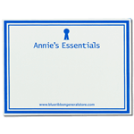 Square cornered name badge for Anne's Essentials